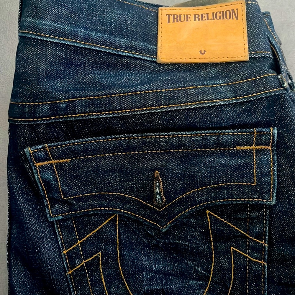 True Religion paint spill jeans